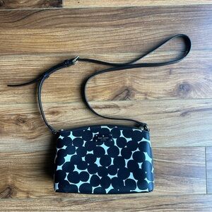 Kate Spade  Splodge Dot cross body bag in black & white